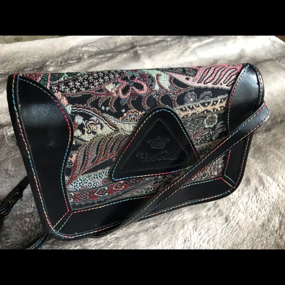 Pepe Alba Leather and Tapestry Crossbody Bag - Picture 6 of 7